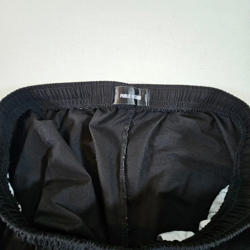 Public Record Cargo Shorts Mens Large Black Daniele Limited Edition Patch